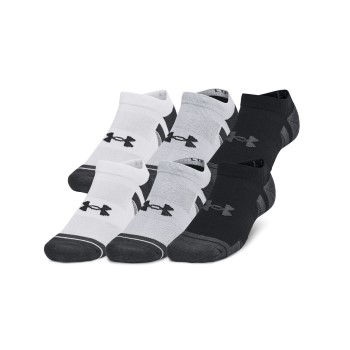 Under Armour Strømper 6P Unisex Perfect Tech No Show Socks Flerfarvet polyester X-Large