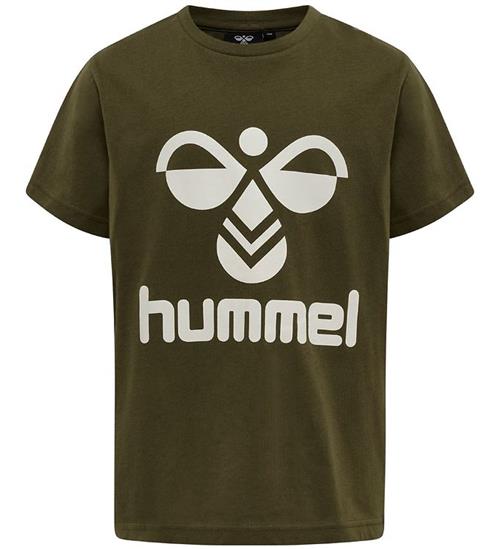 Hummel Hummel T-shirt - hmlTres - Dark Olive m. Logo