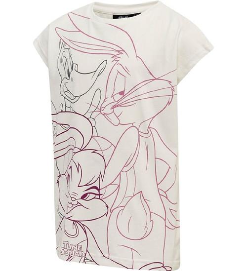 Se Hummel Hummel T-shirt - hmlSpace Jam Diez - Marchmallow ved KidsWorld