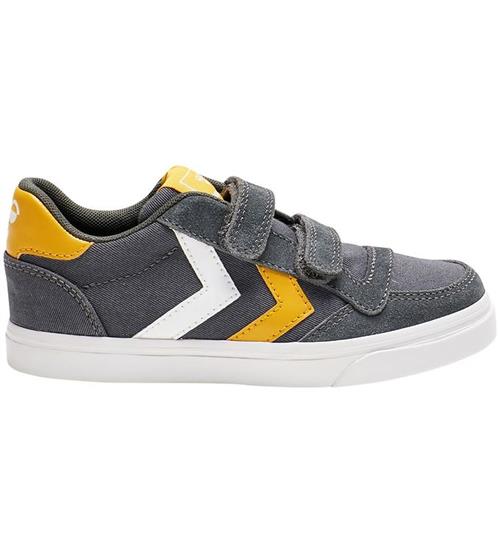 Hummel Hummel Sko - Stadil Low Jr - Asphalt m. Velcro