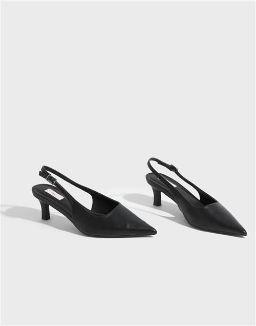 Nelly - Sort - Pointy Low Slingback