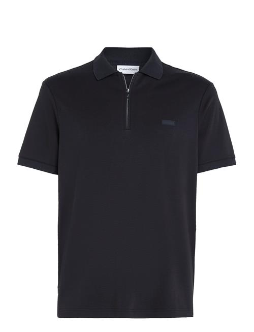 Calvin Klein Liquid Touch Welt Zip Polo Calvin Klein Black