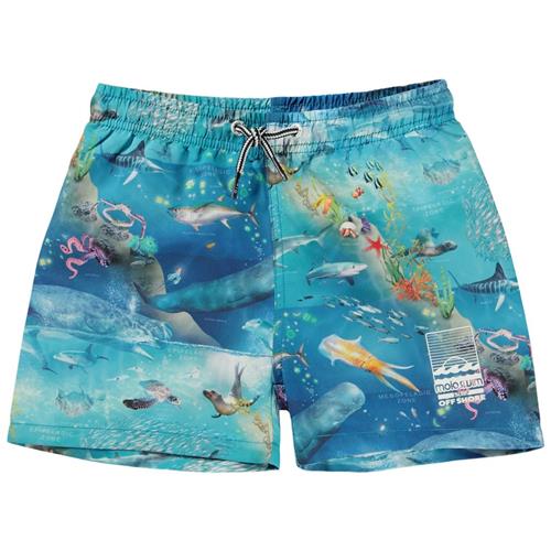 Se Molo Niko Badebukser Ocean Zones | Blå | 158/164 cm ved Babyshop