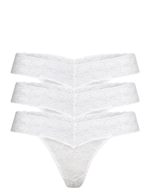 Se Lindex Brief Thong Low Lacey 3 Pack Lindex White ved Booztlet