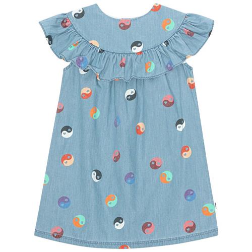 Se Molo GOTS Celia Kjole Yin Yang Mini | Blå | 158/164 cm ved Babyshop