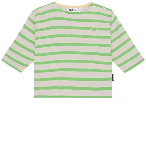 Molo GOTS Edarko Stribet Langærmet T-shirt Grass | Grønn | 62 cm