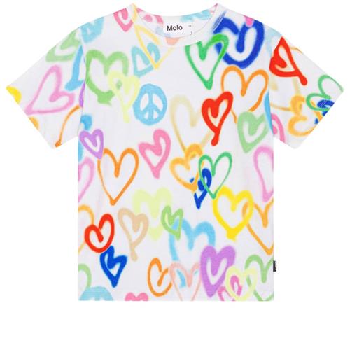 Molo GOTS Riley T-shirt Variety Hearts | Hvid | 92 cm