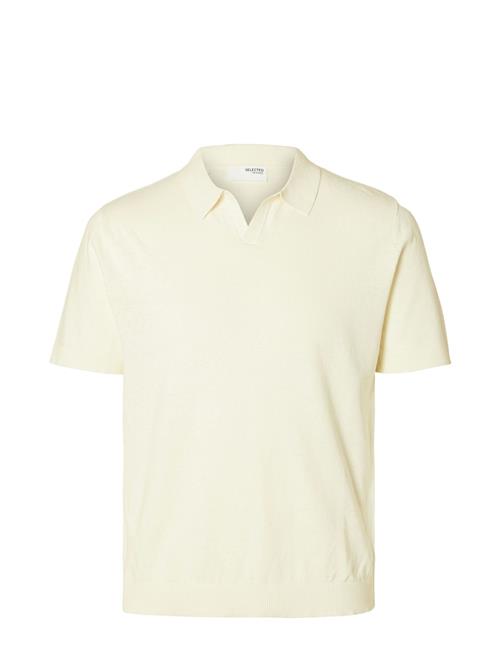 Se Selected Homme Slhlake Linen Ss Polo Selected Homme Cream ved Booztlet