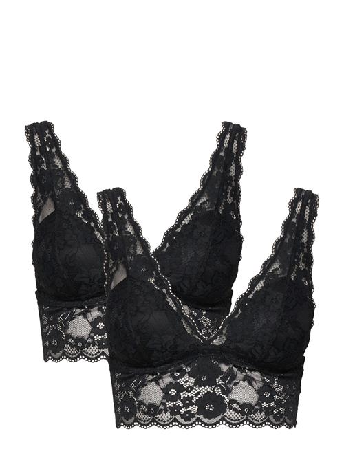 Lindex Bra Iris Lace Bralette 2 Pack Lindex Black