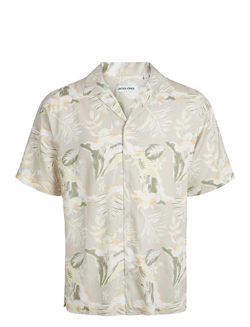 Jack & Jones Jjjeff Floral Aop Resort Shirt Ss Jack & J S Beige