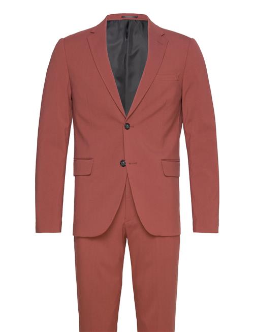 Se Lindbergh Plain Mens Suit - Normal Length Lindbergh Red ved Booztlet