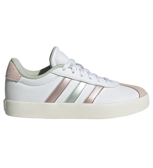 Se adidas Performance Sko - VL Court 3.0 K - Hvid/Rosa/GrÃ¸n ved KidsWorld