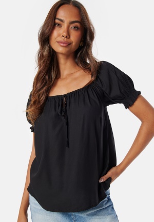 Se BUBBLEROOM Allison Blouse Black XS ved Bubbleroom