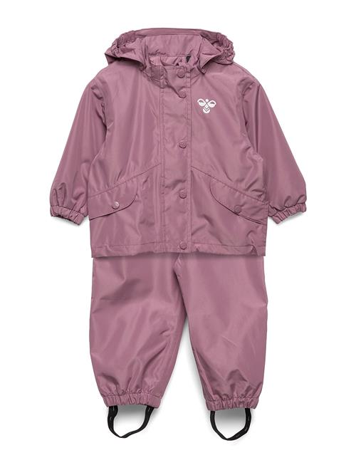 Se Hummel Hmlreva Rainsuit Mini Hummel Purple ved Booztlet