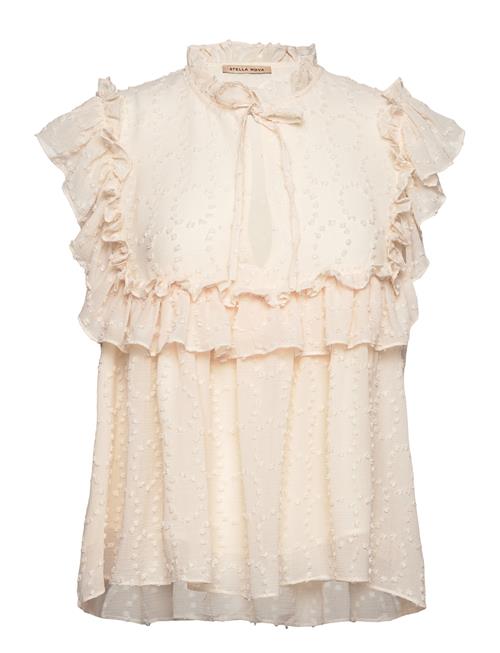 Stella Nova Sleeveless Blouse With Flounce Stella Nova Cream