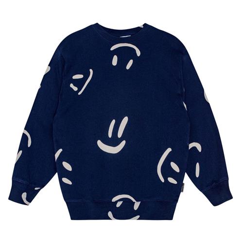 Molo GOTS Monti Sweatshirt Big Smiles Navy | Marine blå | 128 cm