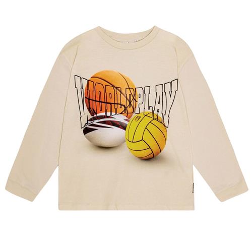 Se Molo GOTS Rube Langærmet T-shirt Three Balls |  | 110 cm ved Babyshop