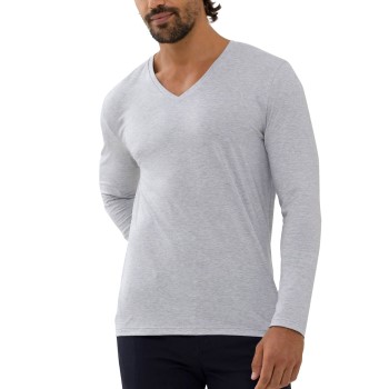 Se Mey Dry Cotton Colour Long Sleeves Gråmelerad Medium Herre ved Timarco