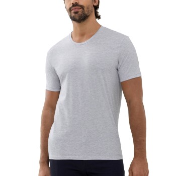 Se Mey Dry Cotton Colour T-Shirt Gråmelerad Medium Herre ved Timarco