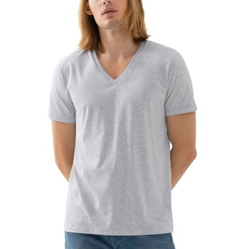 Mey Dry Cotton Colour V Neck T-Shirt Gråmelerad Large Herre