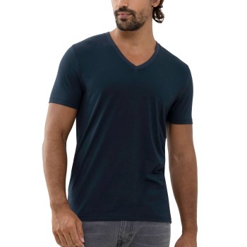 Mey Dry Cotton Colour V Neck T-Shirt Mørkblå Small Herre