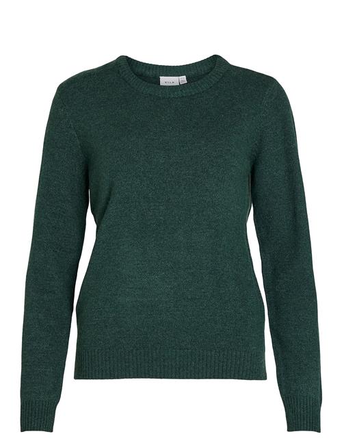 Se Vila Viril O-Neck L/S Knit Top - Noos Vila Green ved Booztlet