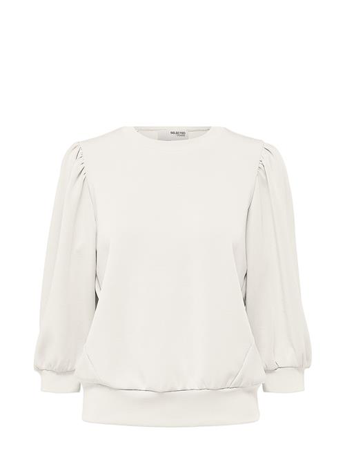 Selected Femme Slftenny 3/4 Sweat Top Noos Selected Femme White