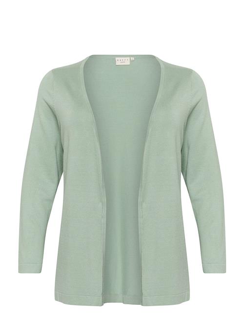 Se Kaffe Curve Kcfarsia Cardigan Kaffe Curve Green ved Booztlet