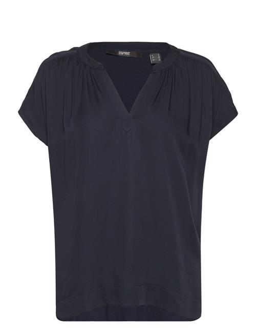 Esprit Collection V-Necked Viscose Blouse Esprit Collection Navy