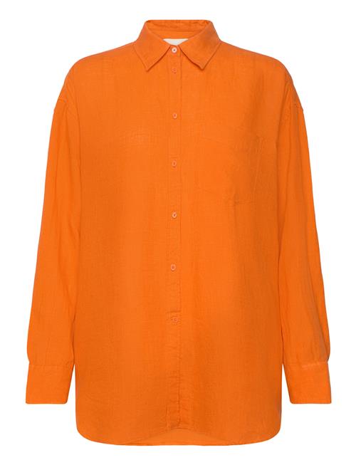 Os Linen Shirt GANT Orange