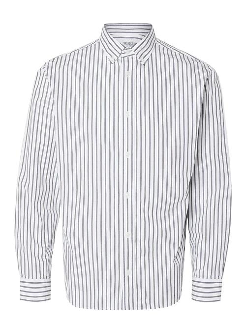Slhslimrick-Poplin Shirt Ls Noos Selected White