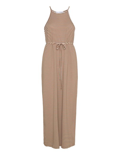 Slfanola Sl Str Ankle Dress Selected Beige