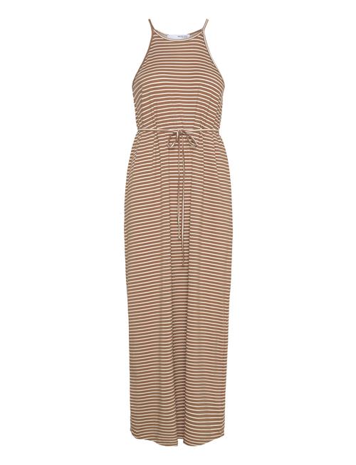 Slfanola Sl Str Ankle Dress Selected Femme Beige