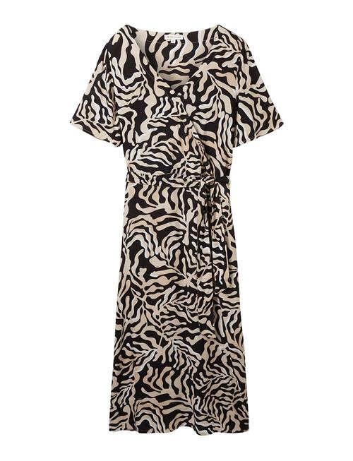 Printed Wrap Dress Tom Tailor Black