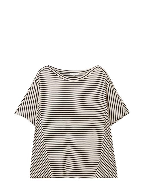 Se Tom Tailor T-Shirt Bias Stripe Batwing Tom Tailor Patterned ved Booztlet