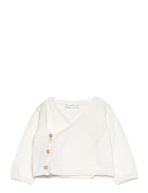 Mango Buttons Detail Knit Sweater Mango White