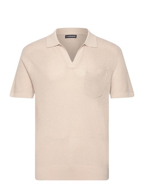 Se J. Lindeberg Ben Open Collar Polo J. Lindeberg Cream ved Booztlet