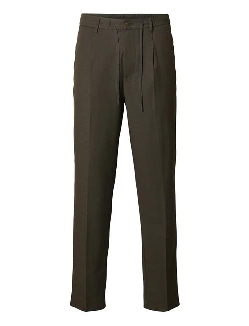 Slh190-Reg Tapered Leroy Pleat Pant Noos Selected Brown
