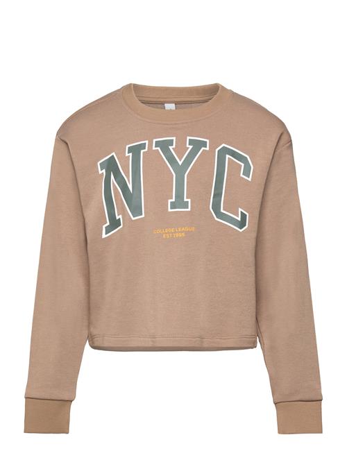 Se Vero Moda Girl Vmmillie Linsey Cropped Sweat Jrs Girl Vero Moda Girl Brown ved Booztlet