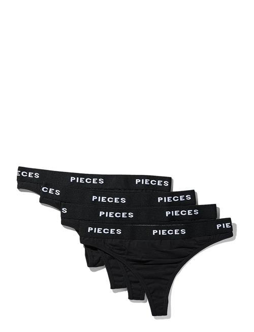 Pclogo Lady Thong 4 Pack Noos Bc Pieces Black