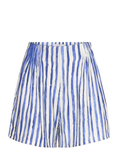 Mango Striped High-Waisted Shorts Mango Blue