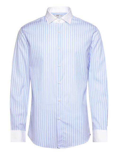 Mango Striped-Print Slim-Fit Suit Shirt Mango Blue