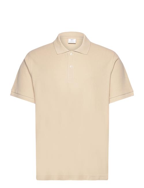 100 Cotton Pique Polo Shirt Mango Beige