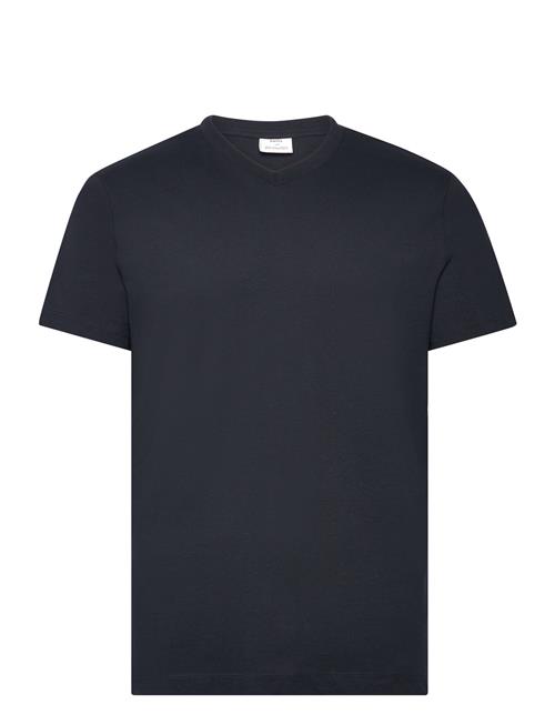 Mango Slim-Fit Cotton V-Neck T-Shirt Mango Navy