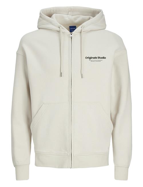 Se Jack & Jones Jorvesterbro Sweat Zip Hood Noos Jack & J S Cream ved Booztlet