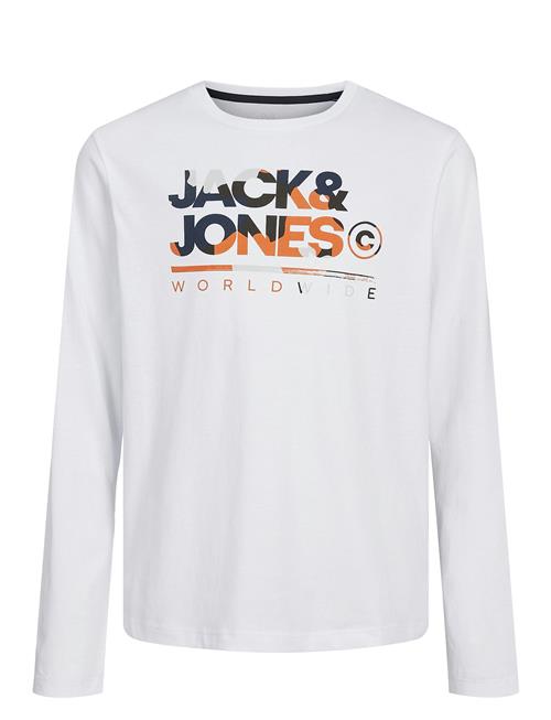 Se Jack & Jones Jjluke Tee Ls Crew Neck Mni Jack & J S White ved Booztlet