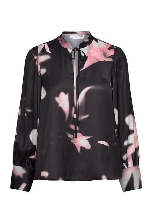 Se Slfribelle Ls Aop Top B Selected Black ved Booztlet