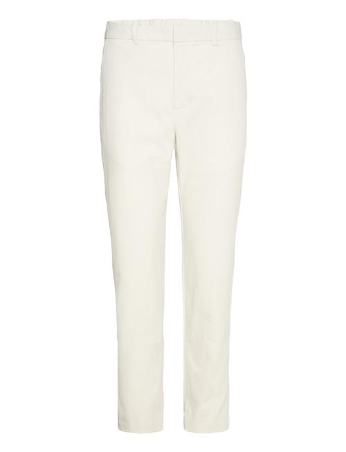 Mango Slim Fit Technical Fabric Trousers Mango White