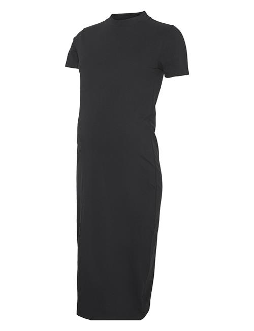 Mamalicious Mleva S/S Jrs Midi High Neck Dress Noos Mamalicious Black