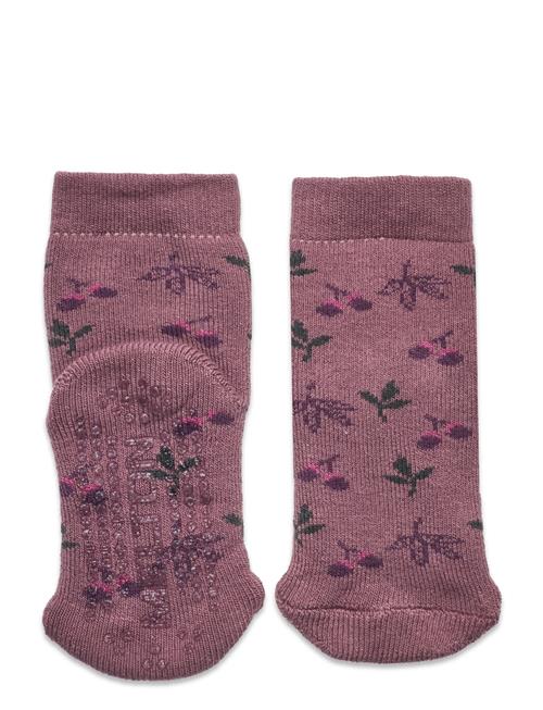 Melton Maple Sock Anti Slip Let's Go Melton Pink